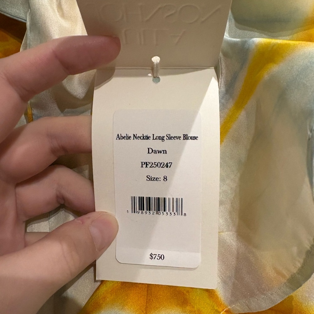 Ulla Johnson Yellow and Blue Ruffled Blouse - Picture 4 of 5